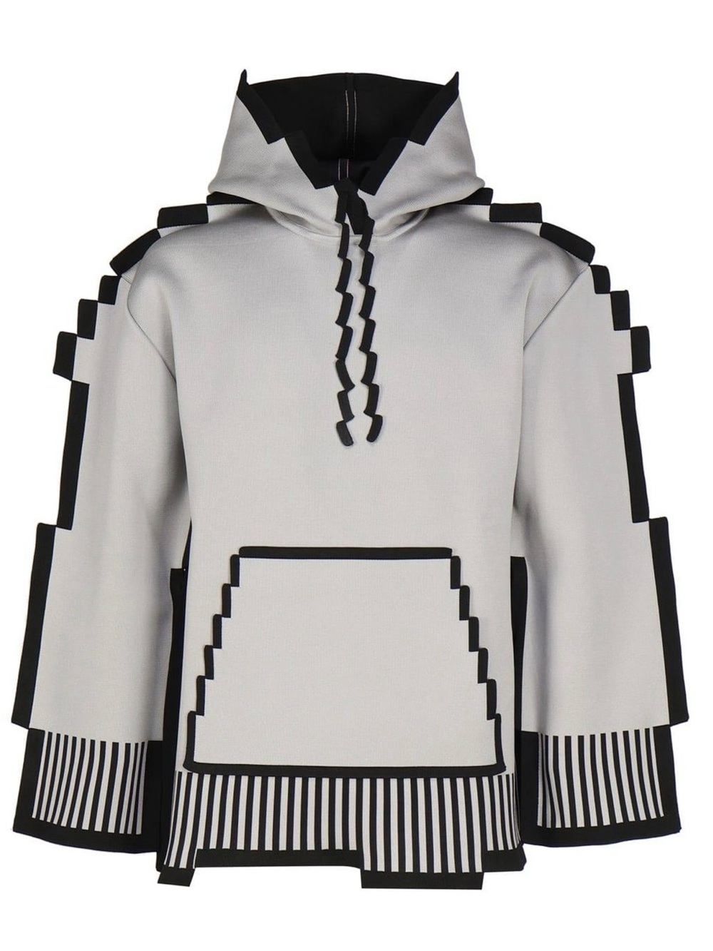Loewe Black & White Pixel-Edge Crewneck Sweater